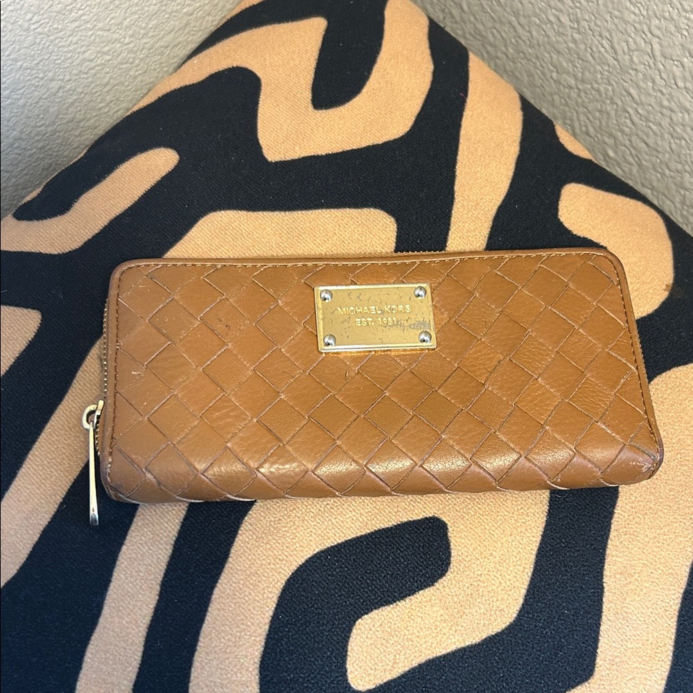 Michael Kors Tan Quilted Wallet
